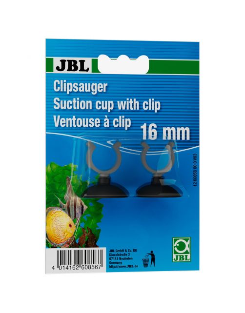 Jbl Universele Zuignap Met Klem - Aquarium Toebehoren - 16 mm 2 stuks