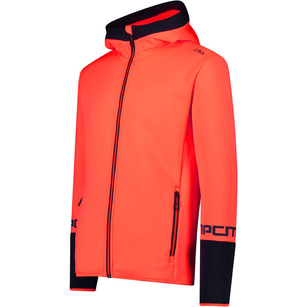Veste polaire CMP MAN JKT FIX HOOD FLAMINGO FLUO B.BLUE