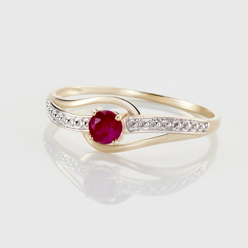 Bague Tanissia Or Jaune Rubis