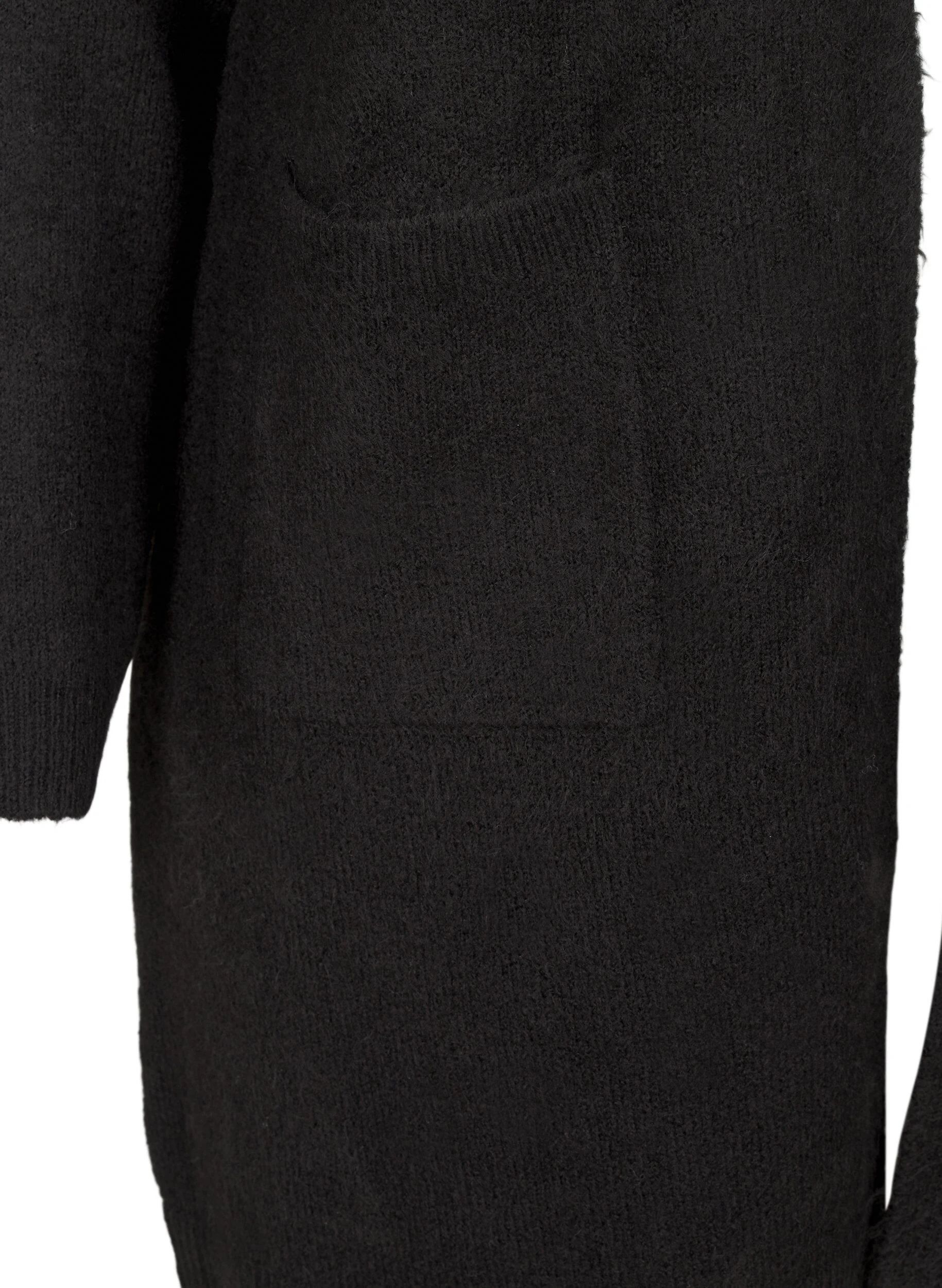 Lang strik cardigan med lommer