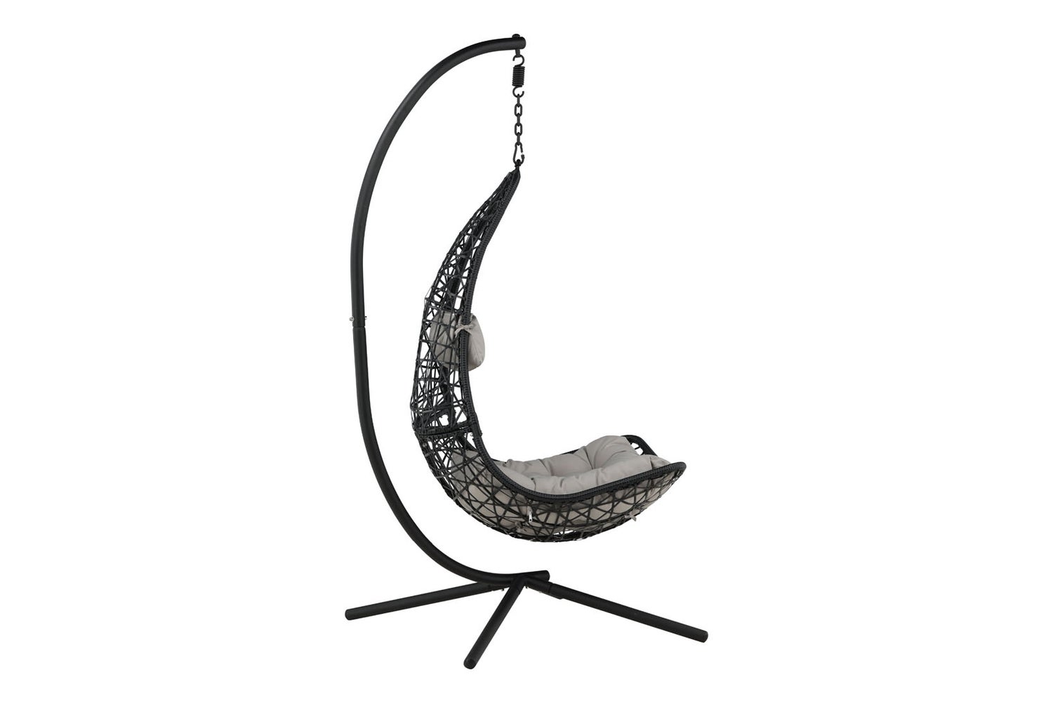 Edinburgh hangende tuinstoel, zwartgrijs. 132 x 130 x 205 cm