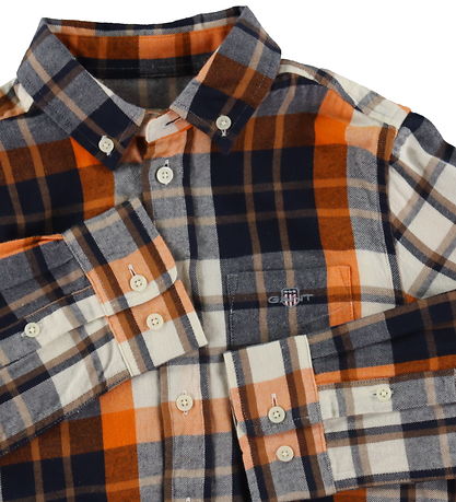 GANT Hemd - Kariert - Shield - Cocoa Brown