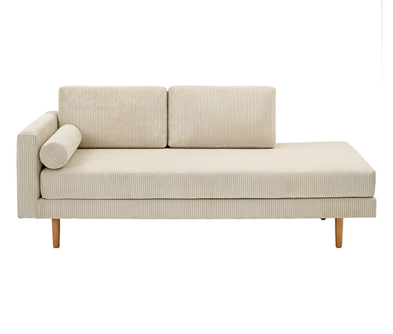 Cord-Recamiere »Ivo«, links, beige