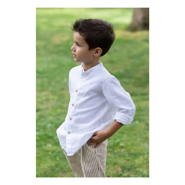 Zhoe & Tobiah Kurta en Lin | Blanc