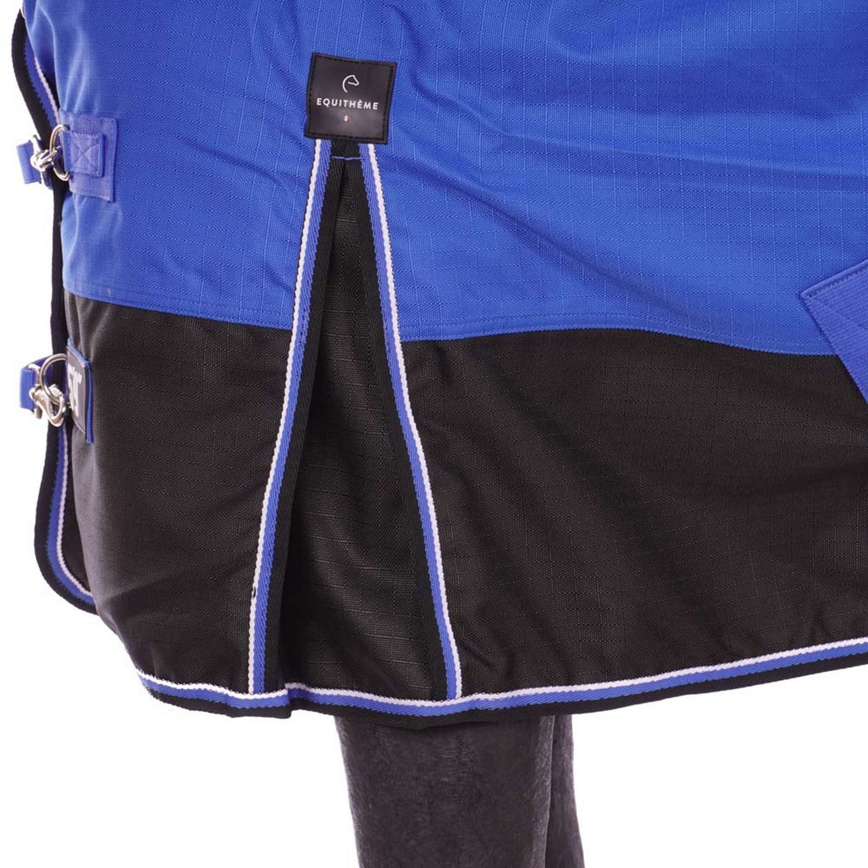 EQUITHÈME Outdoordeken Tyrex 1200D Aisance 150g met Halve Hals Blauw/Z