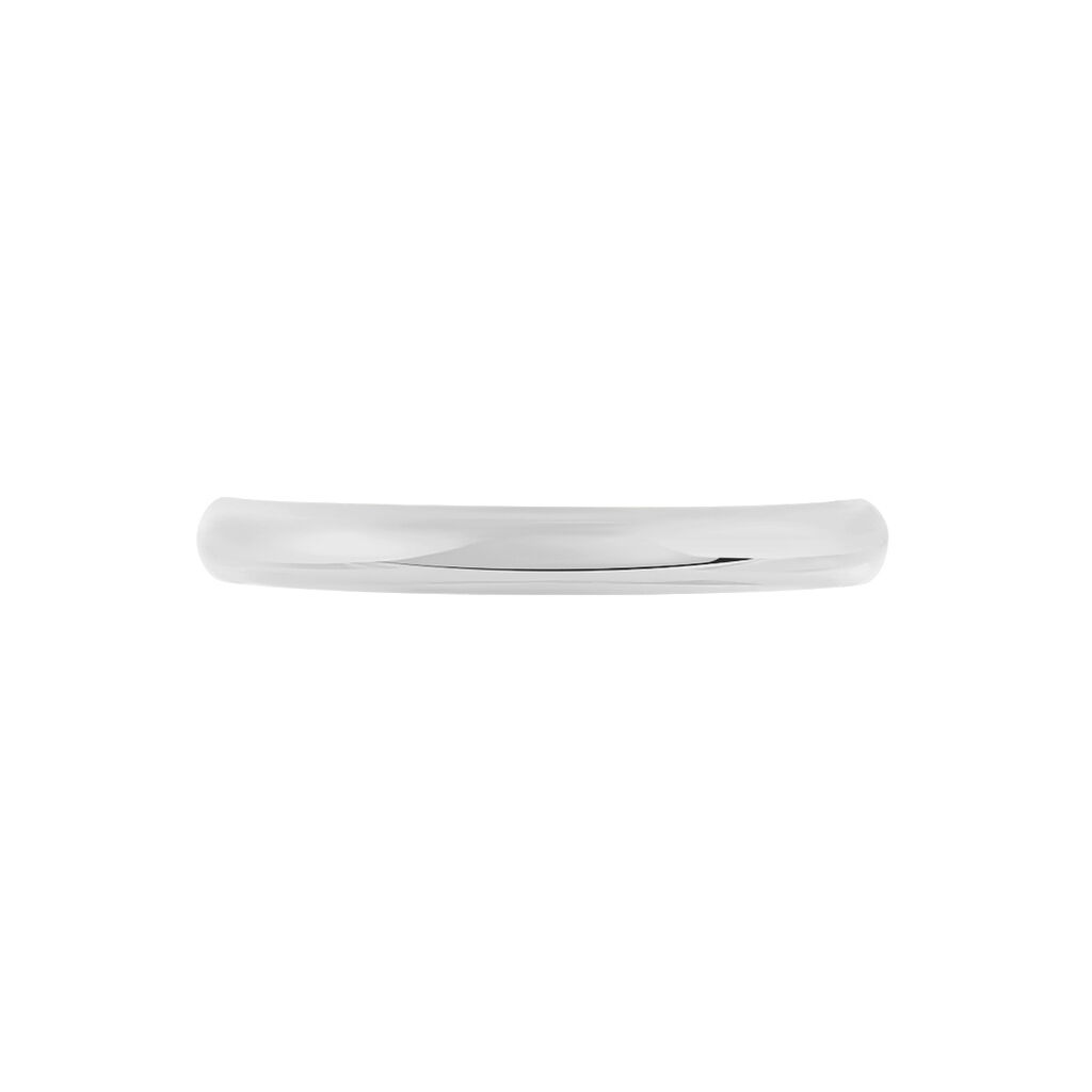 Alliance Aphroditia Demi Jonc Bombé Or Blanc