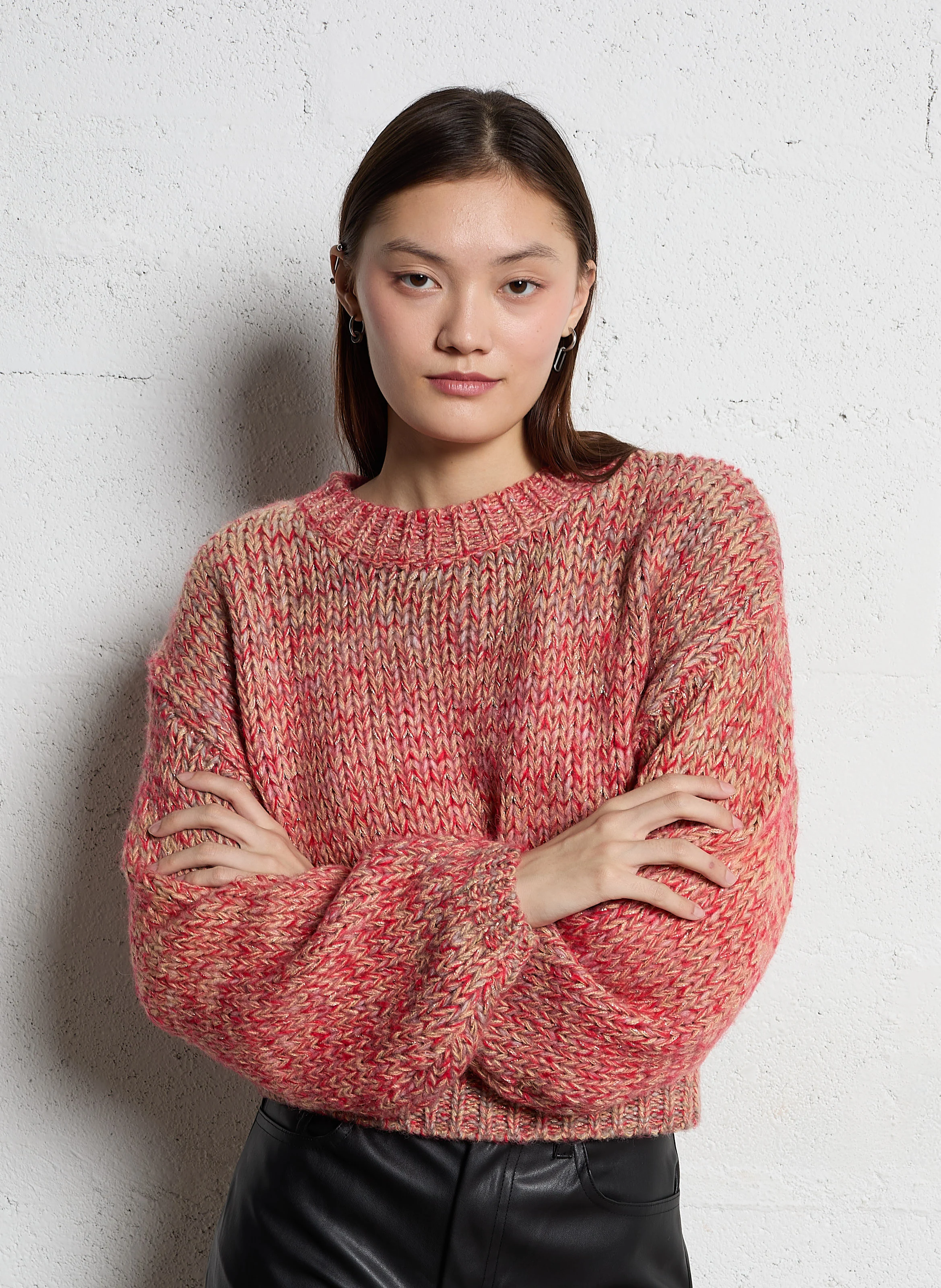 Pull col rond| Rouge