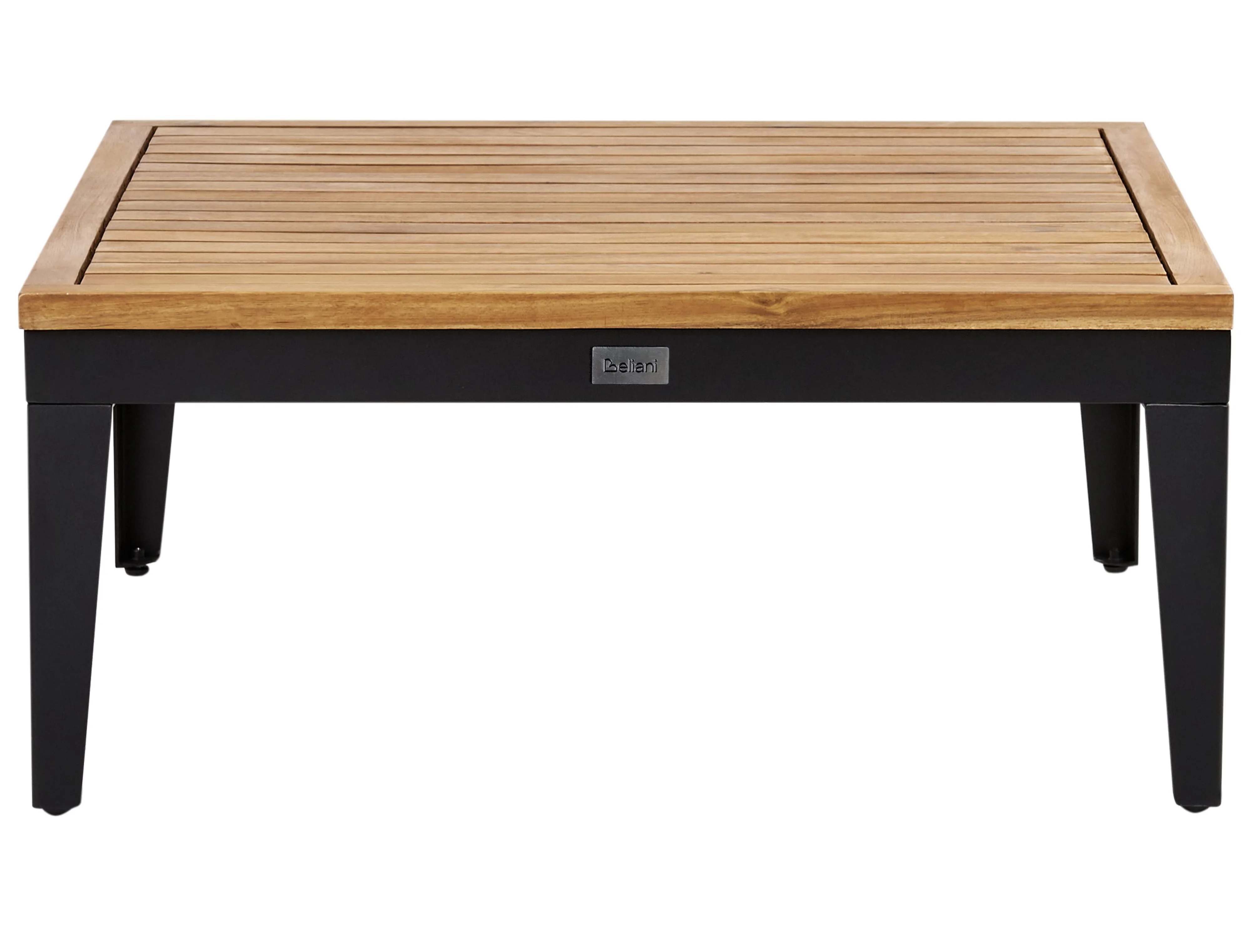 Loungeset met tafel en ottomaan 3-zits BRACCIANO linkszijdig Gecertificeerd acaciahout Lichtbeige
