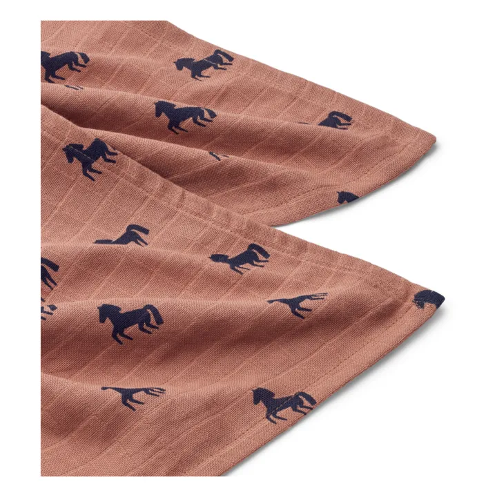 Liewood Langes Lewis en coton bio - Set de 2 | Horses/Dark rosetta