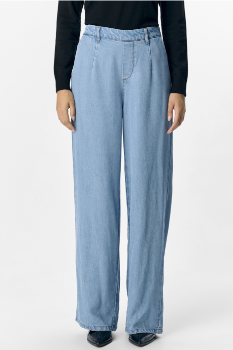 Object blauwe dames broek
