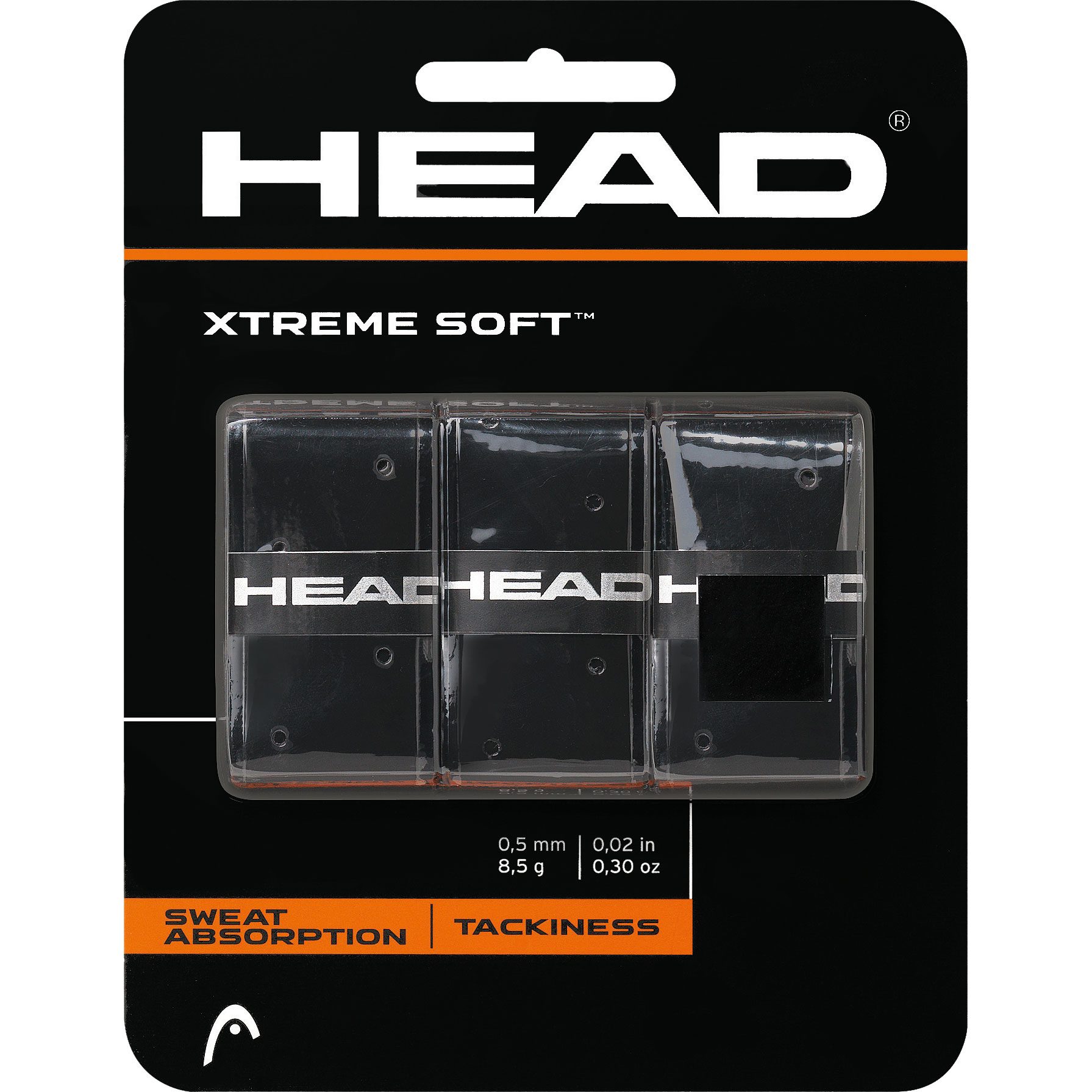 Head Xtreme Soft Griffbänder 3er Pack schwarz