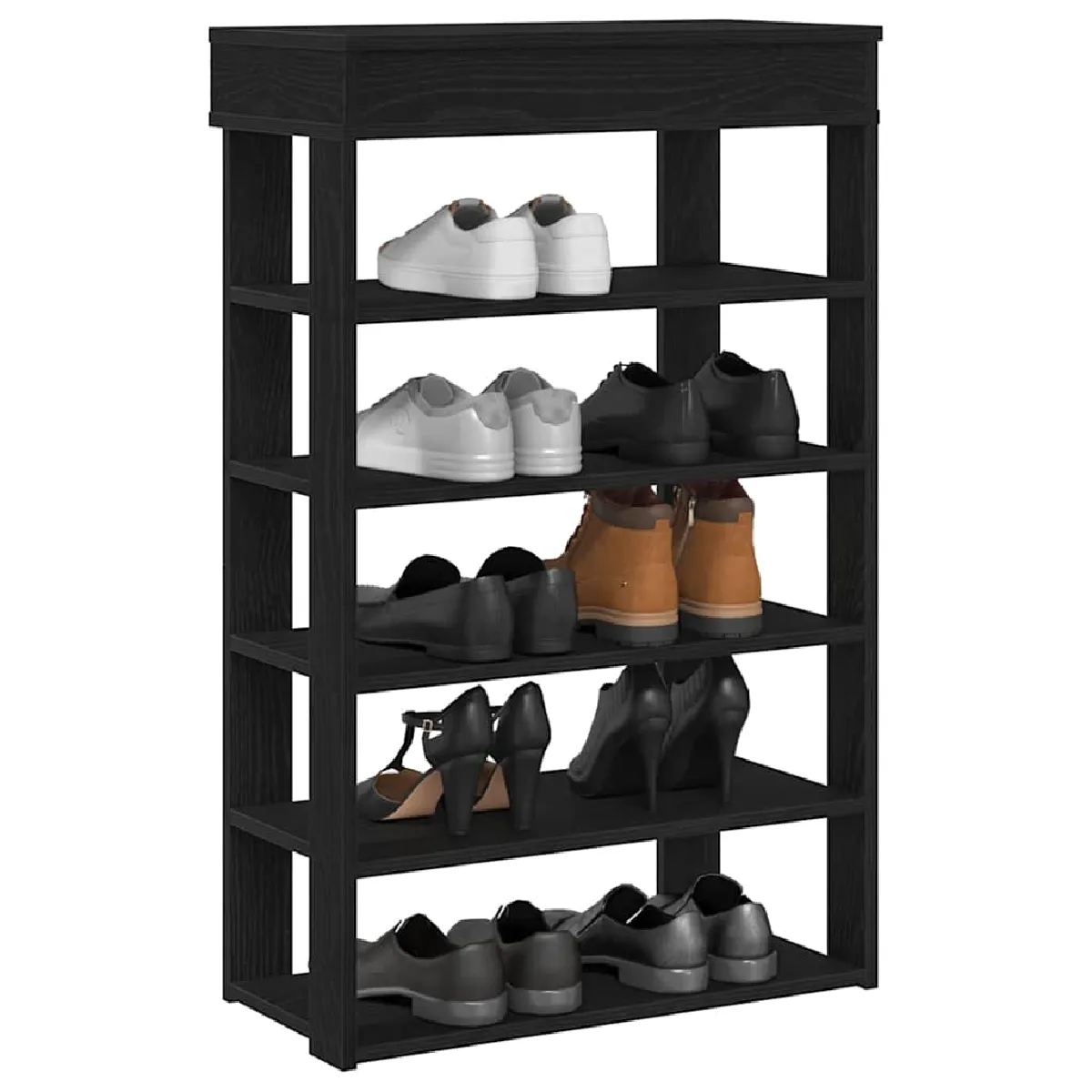 VIDAXL Étagère à chaussures 60x30x98 cm - Noir