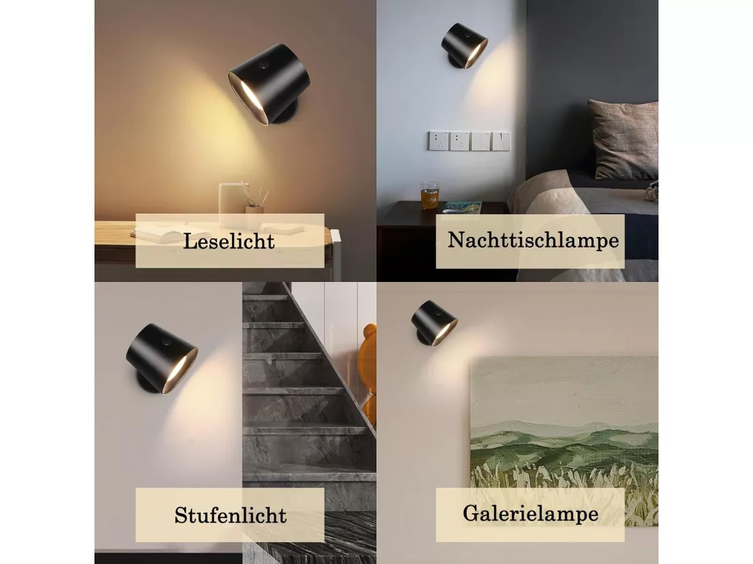 NETTLIFE Lot de 2 Applique Murale Intérieur Cage en Métal，Dimmable Moderne 360°orientable Plafonnier en Métal Design Noir