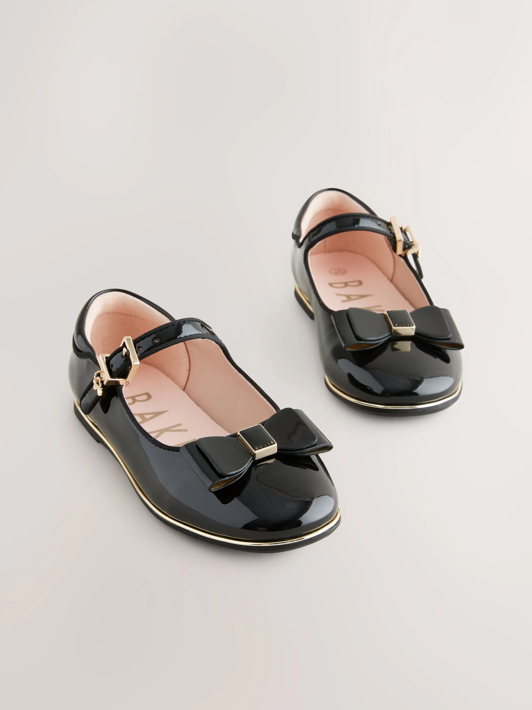 Baker by Ted Baker zwarte lakleren Back to School Mary Jane-schoenen met strik voor meisjes