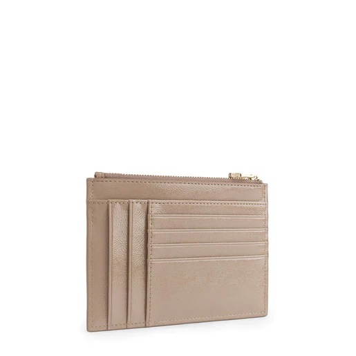 Carteira plana Dorp cor taupe