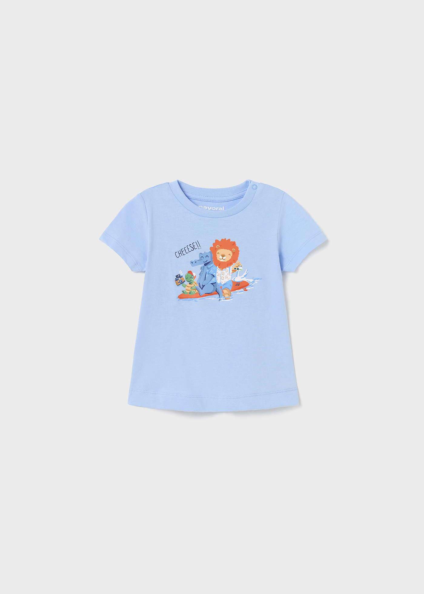 Conjunto de 2 camisetas infantis de manga curta em algodão sustentável