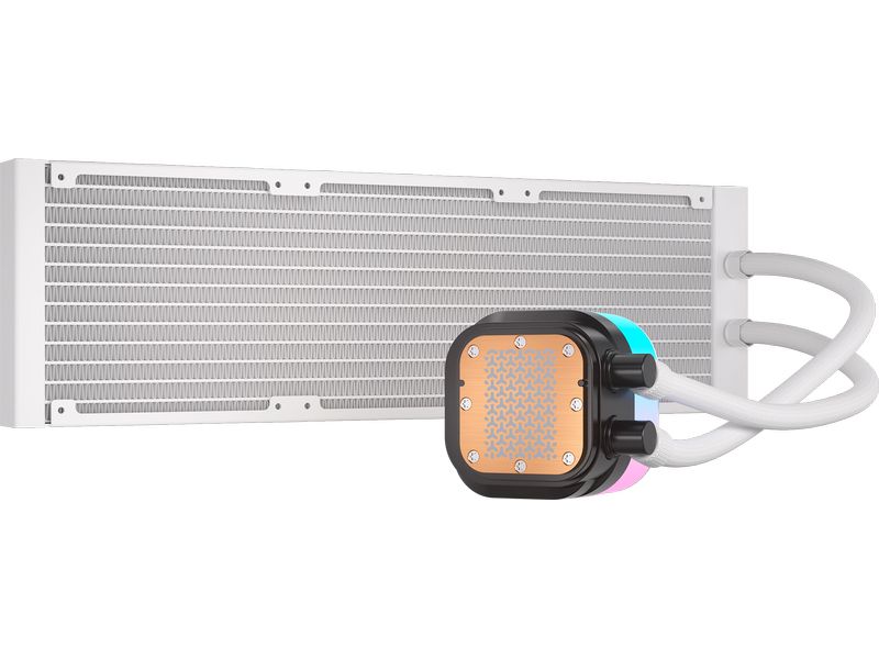 Corsair Wasserkühlung ICUE Link Titan 360 RX RGB Weiss CPU-Flüssigkeitskühler mit RX120 RGB-Lüftern