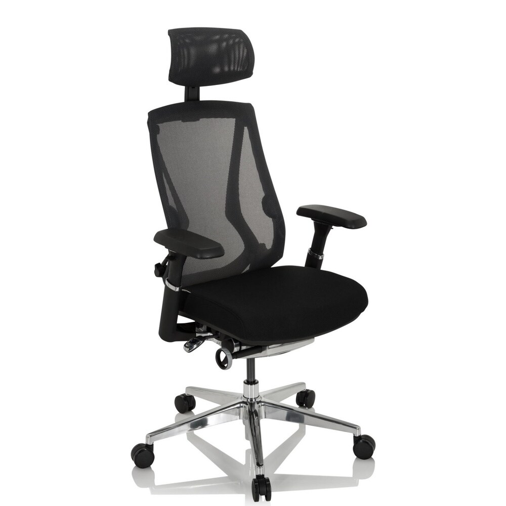 High End Bürostuhl INSPERO Stoff/Netzstoff mit Armlehnen hjh OFFICE
