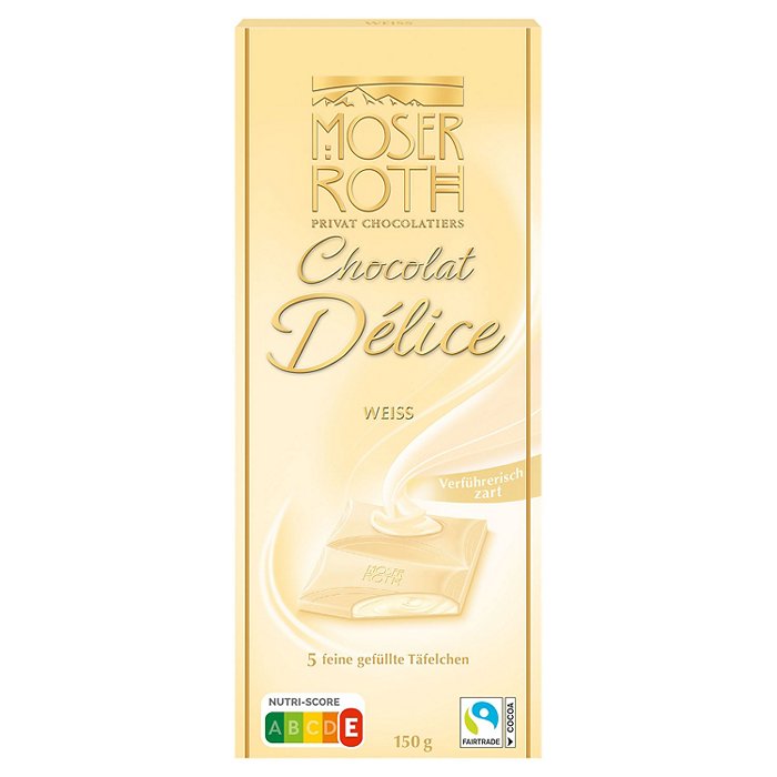 MOSER ROTH Gefüllte Schokolade 150 g, weiß