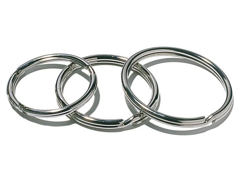 Schlüsselringe vernickelt, silber, rund