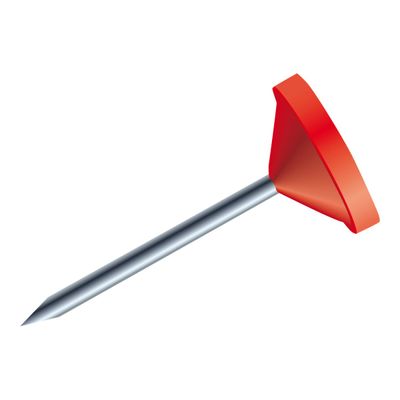 Exacompta - 100 Épingles tête plate - 5 mm - rouge