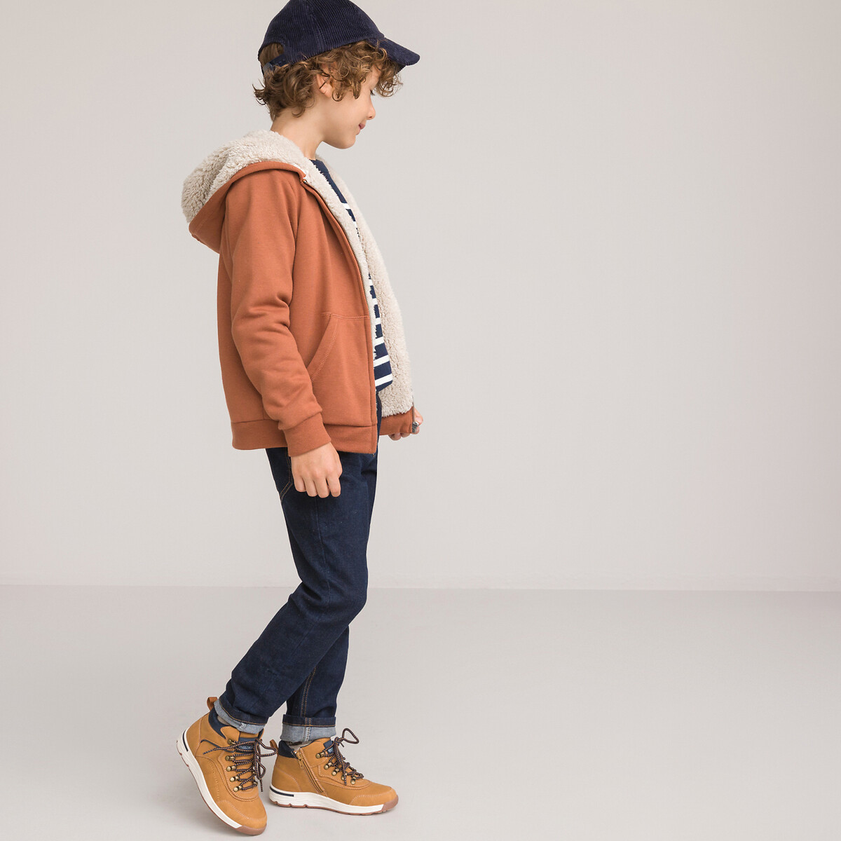 COLEÇÕES LA REDOUTE<br>Moletom com zíper, forrado com sherpa quente