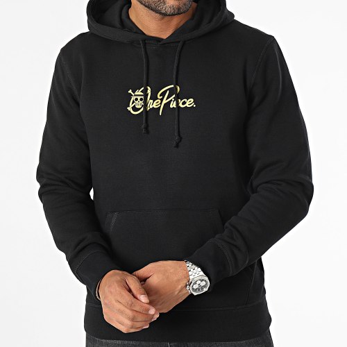 Sweat Capuche Mugiwara Noir Doré