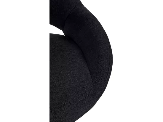 Tabouret de bar - Tissu & Noir - Noir - Milet