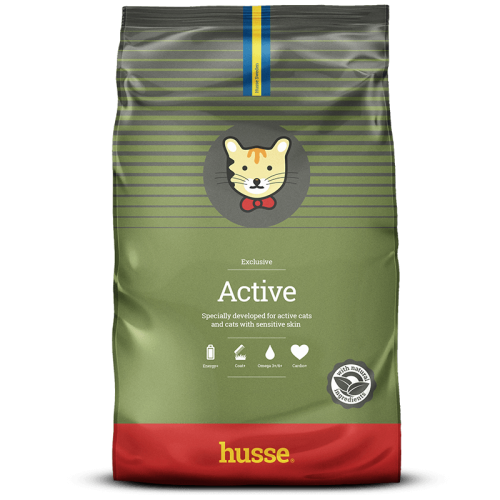 Ração Husse Active para gatos, sabor frango