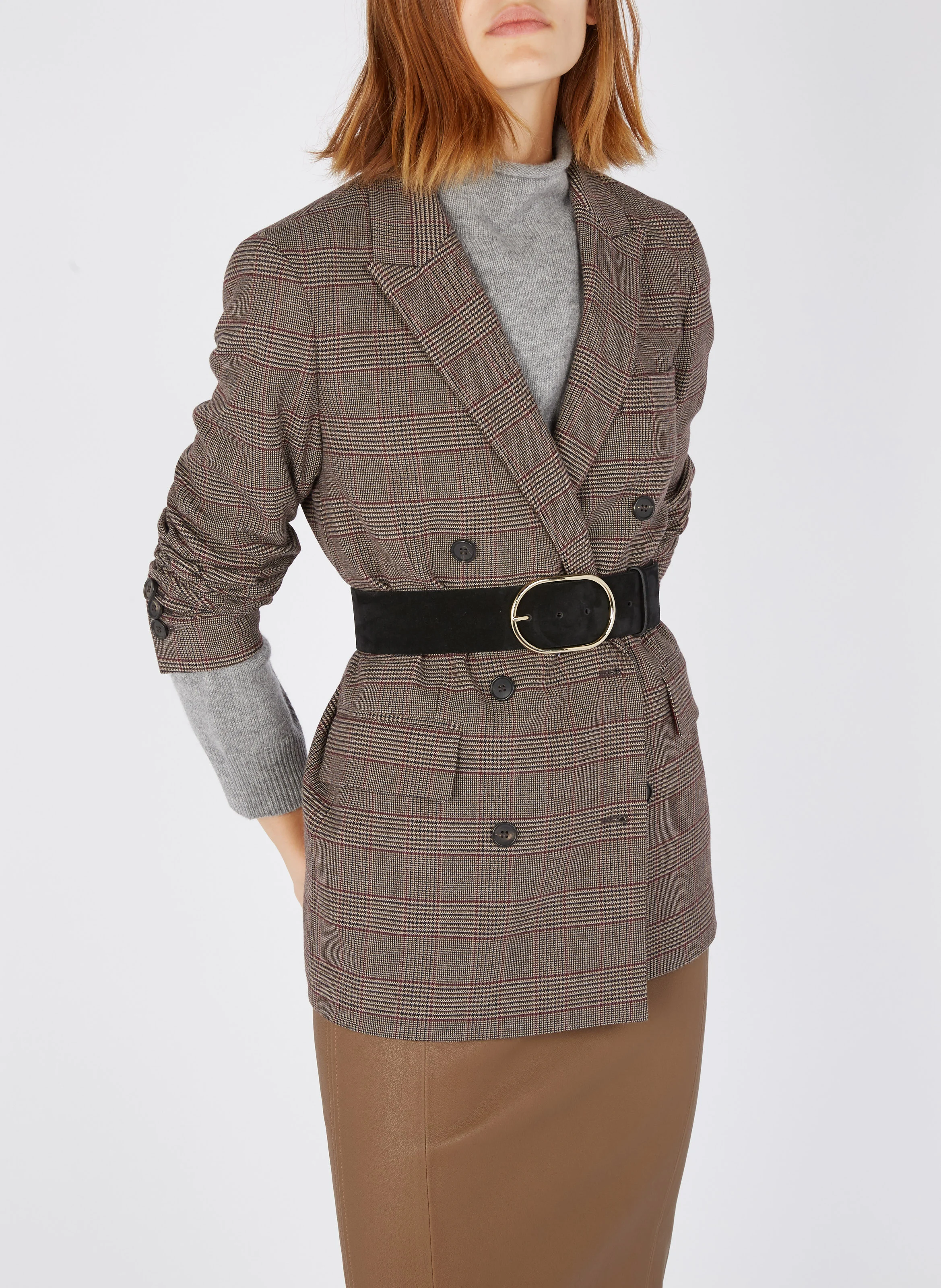 COLE - Ceinture large en cuir | Noir