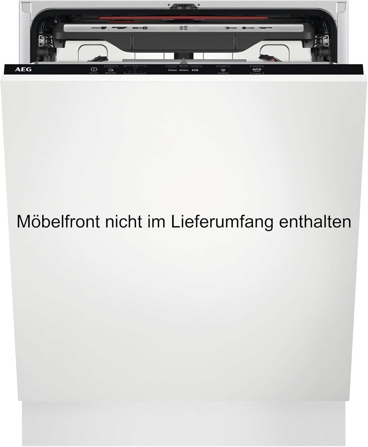 AEG Vollintegrierter Geschirrspüler 60 cm, Spülmaschine Serie 5000: AirDry Kein Nachtrocknen, Energieklasse B, Besteckschublade, personalisierte Zeit-Steuerung, 44 dB, Wasserstopp, 14 MG, FSE7572AP