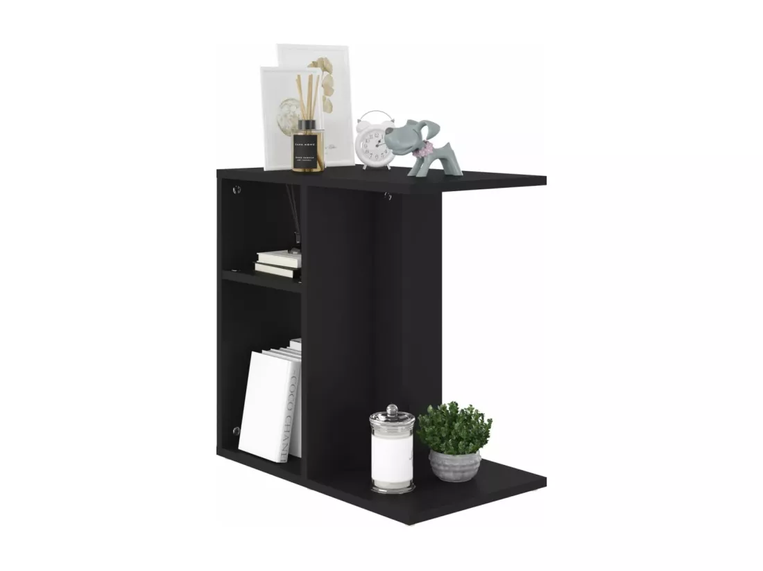 Table d'appoint Noir 50x30x50 cm Aggloméré