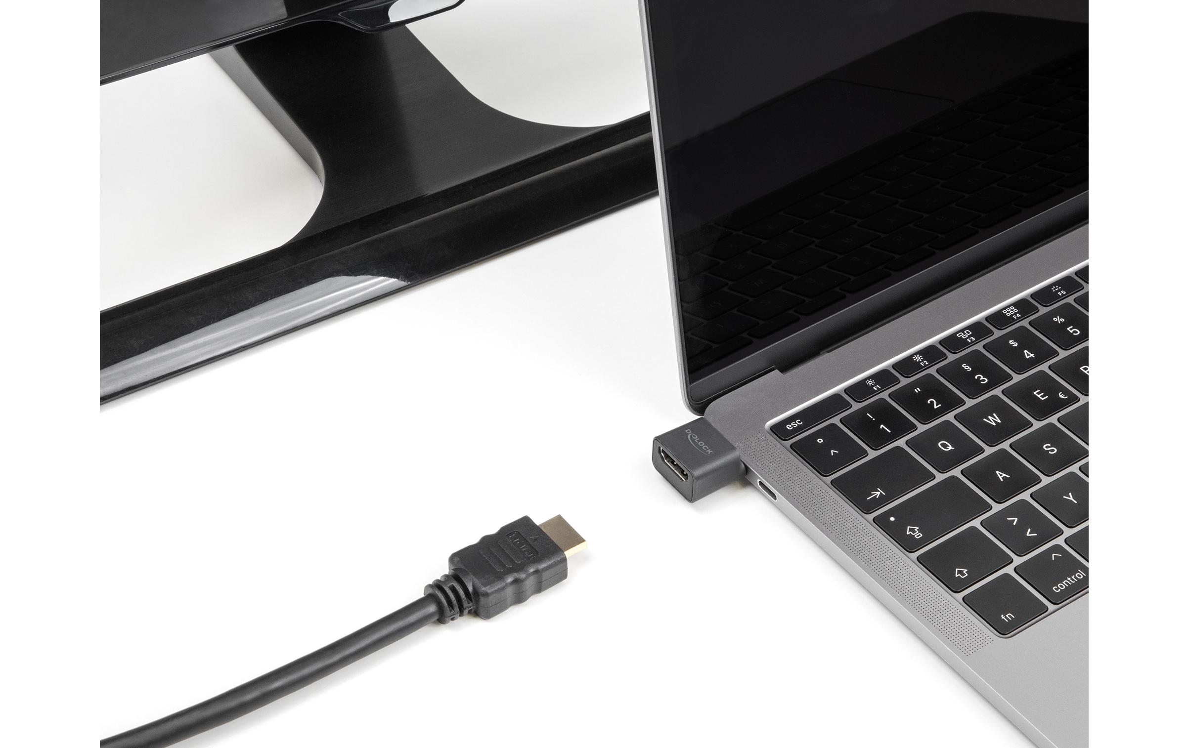 Adapter USB-C Stecker – HDMI Buchse USB Type-C - HDMIDelock Mini Adapter USB Type-C Stecker zu HDMI Buchse (DP Alt Mode) 4K