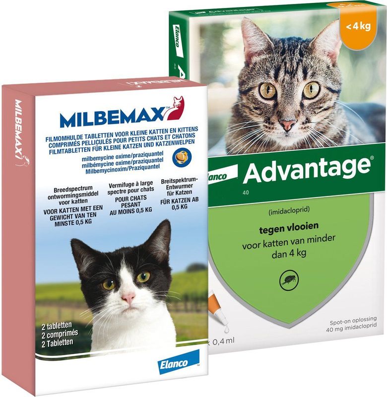Preventiepakket Ontworming/Vlo-teek Kitten 2 - 4 kg