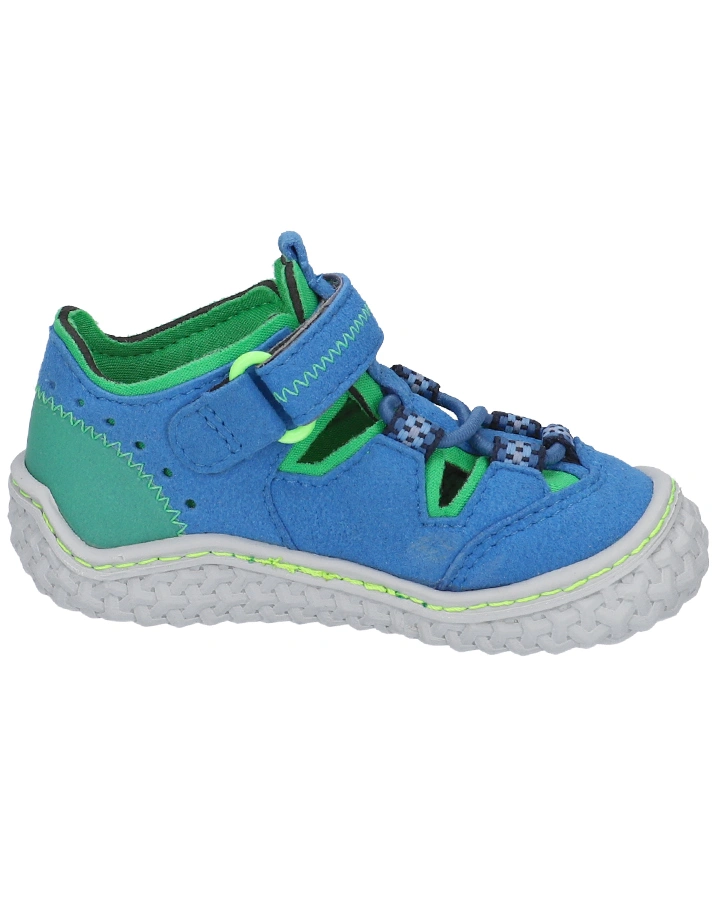 Klett-Sandalen JERRY mit Zehenschutz in azur/neongrün