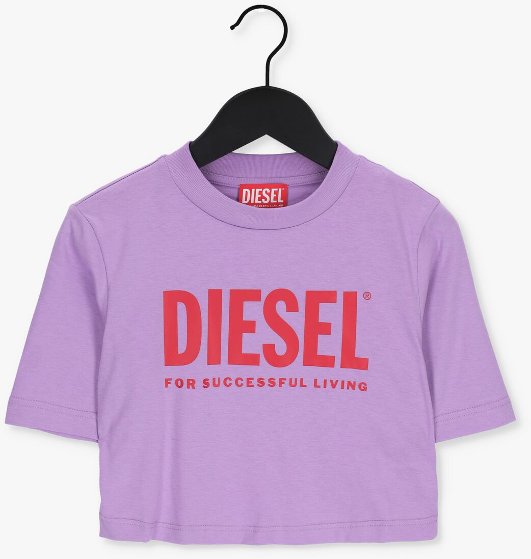 DIESEL paarse diesel t-shirt trecrowlogo