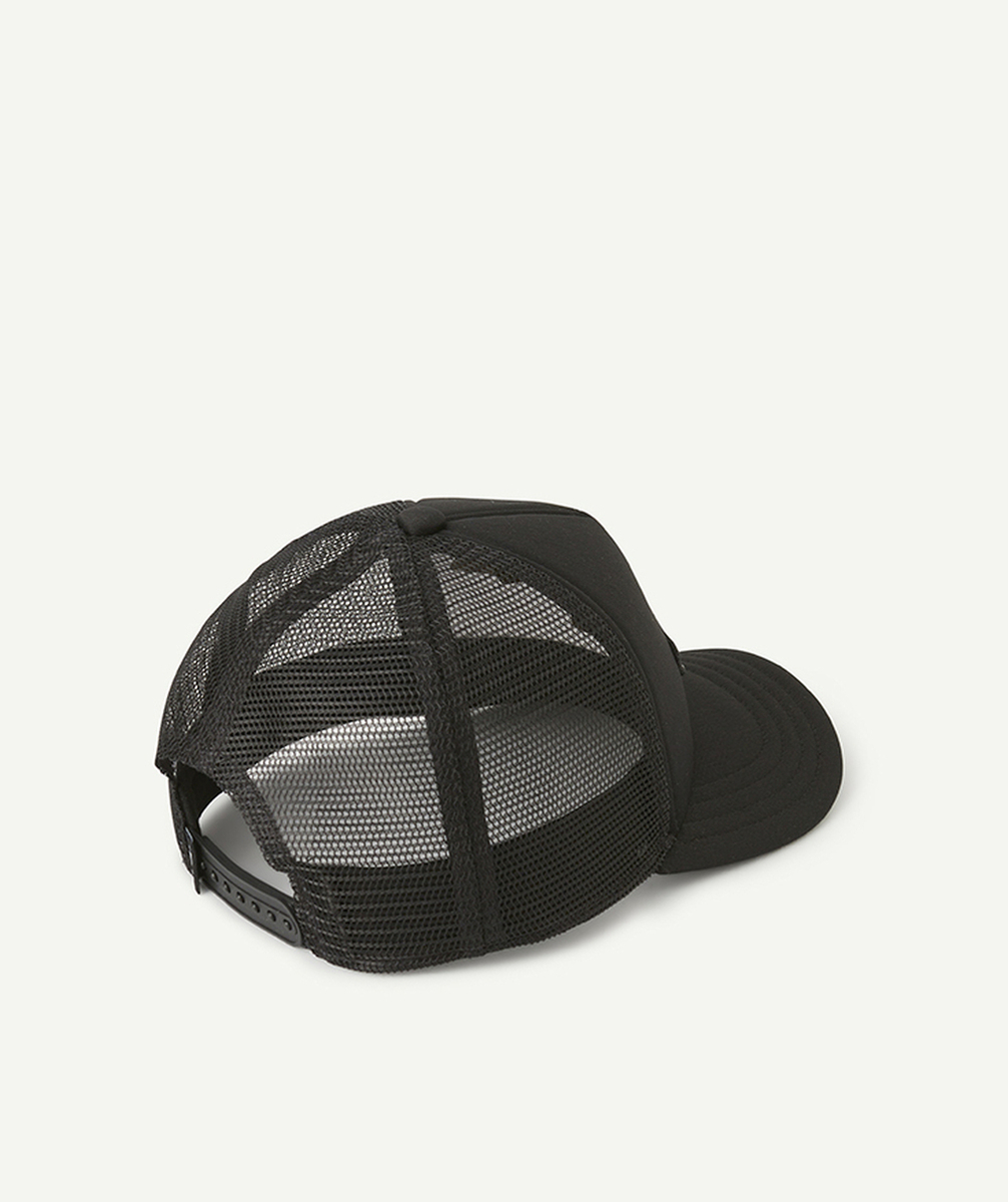 VANSCASQUETTE GARÇON EN COTON NOIR CLASSIC AVEC LOGO
