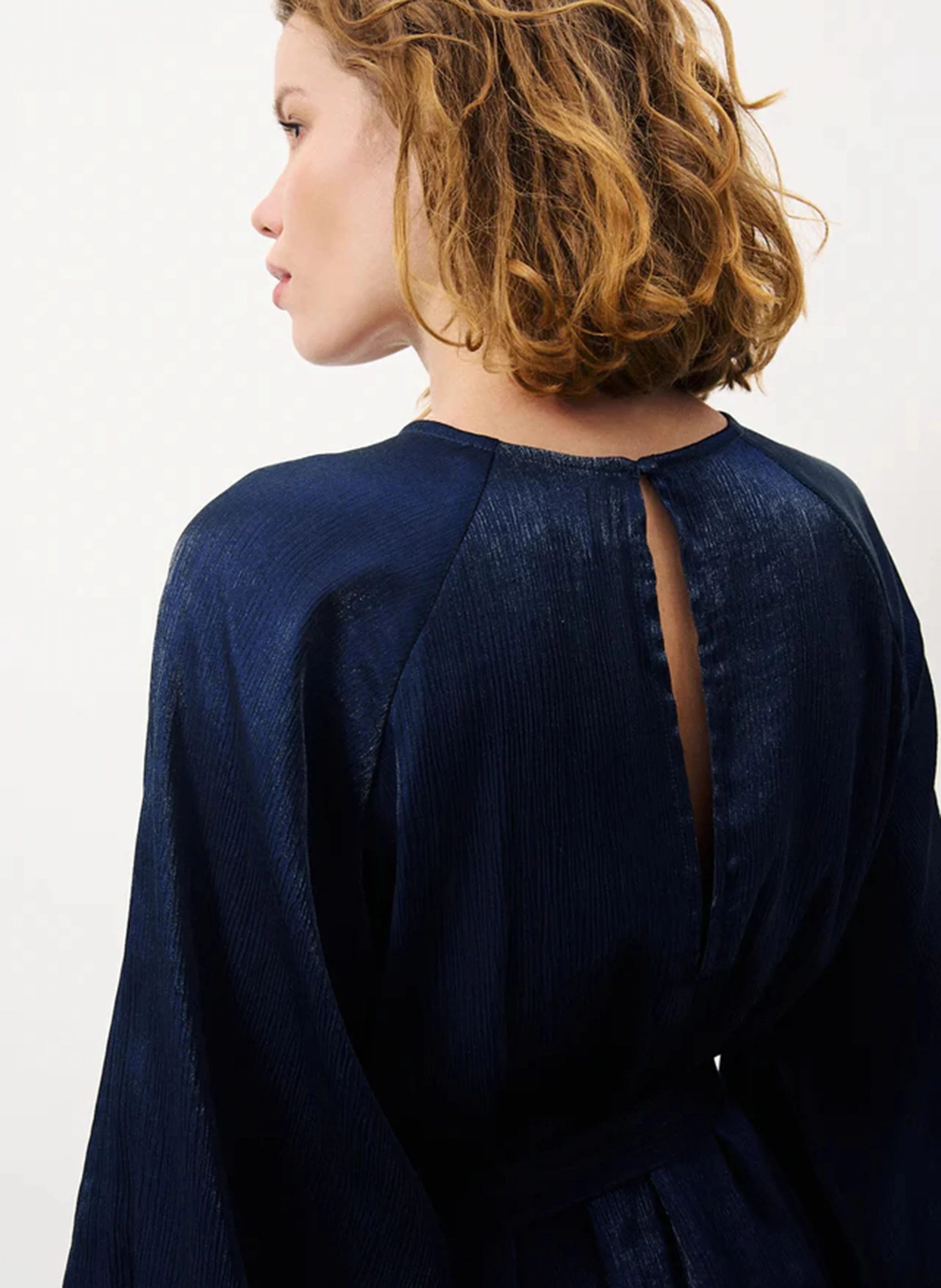 PARIME - Robe courte col rond| Bleu
