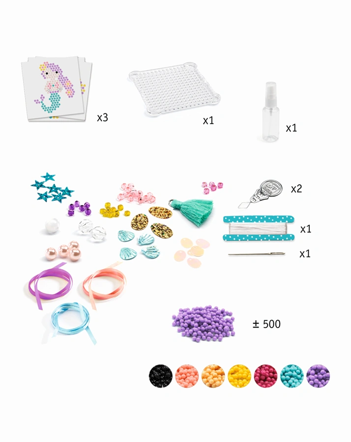 Perlen-Bastelset ARTISTIC AQUA – MEERESGESTALTEN 509-teilig