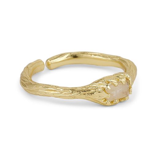 Pure By Nat Natursten Ring, Gold Plated