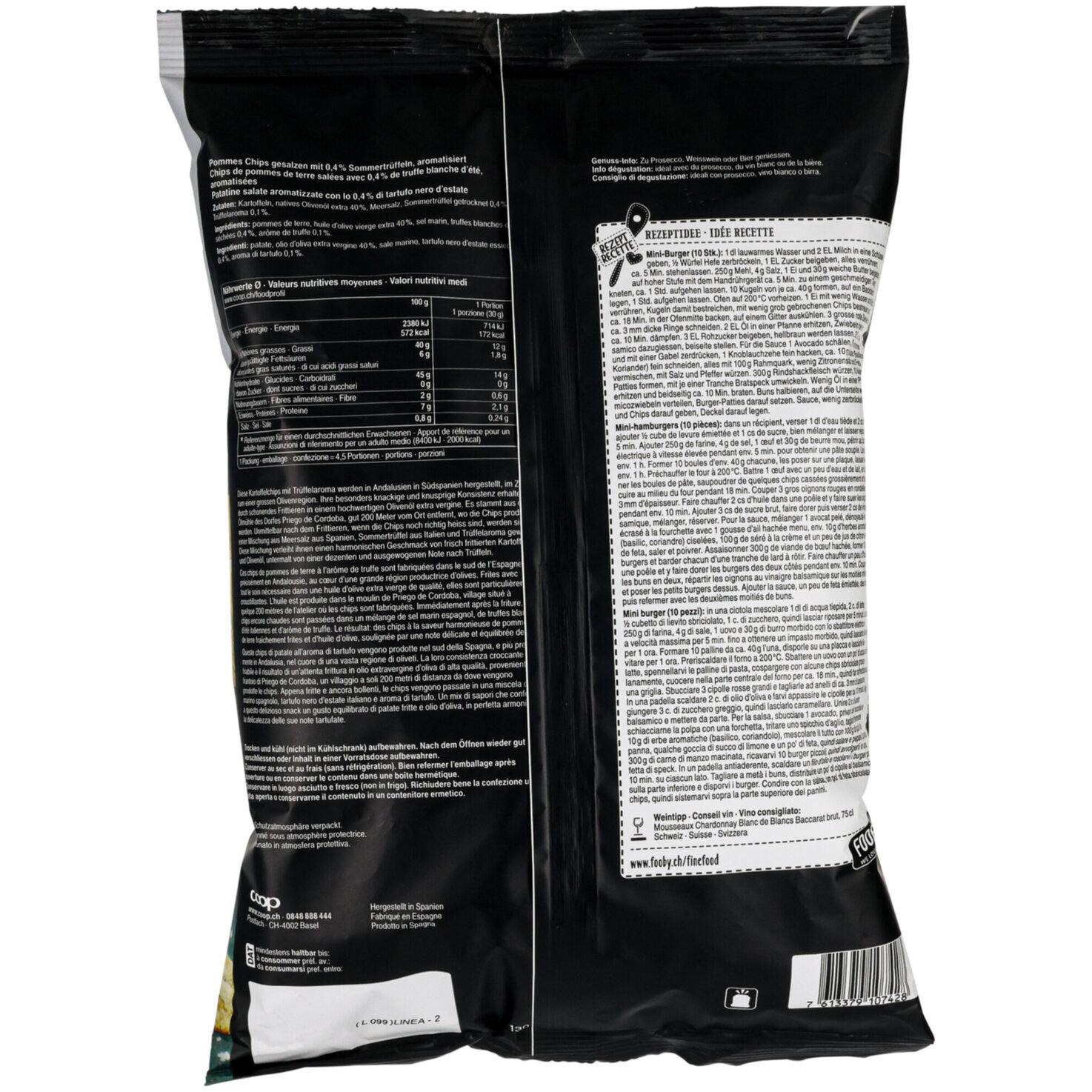 Fine Food Chips mit Trüffelaroma