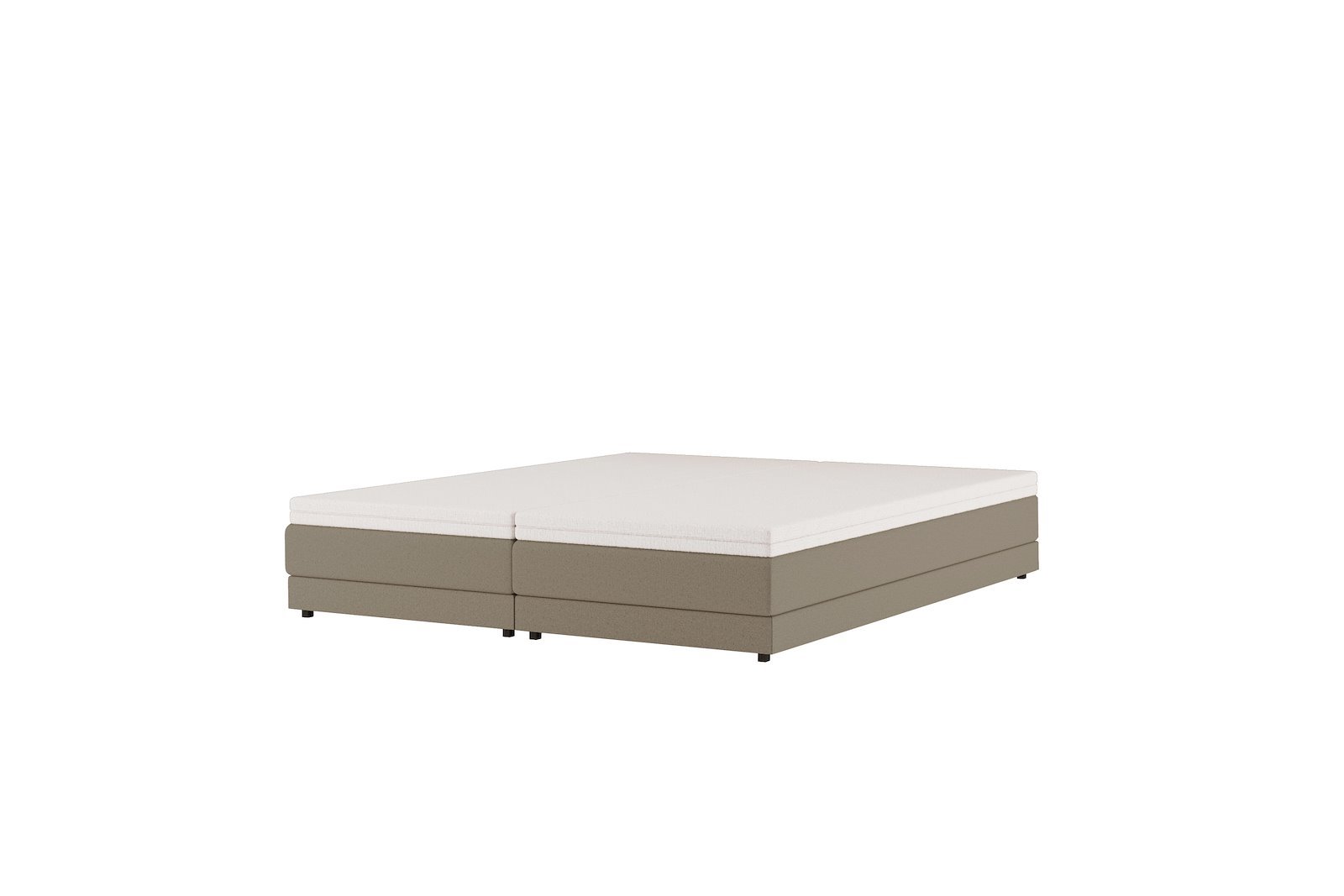 Premium 10 regulerbar seng 160x200 cm Tekstil Storm 09 mørk beige, medium/medium, Premium 10 overmadrass med sorte ben, gavl selges separate.