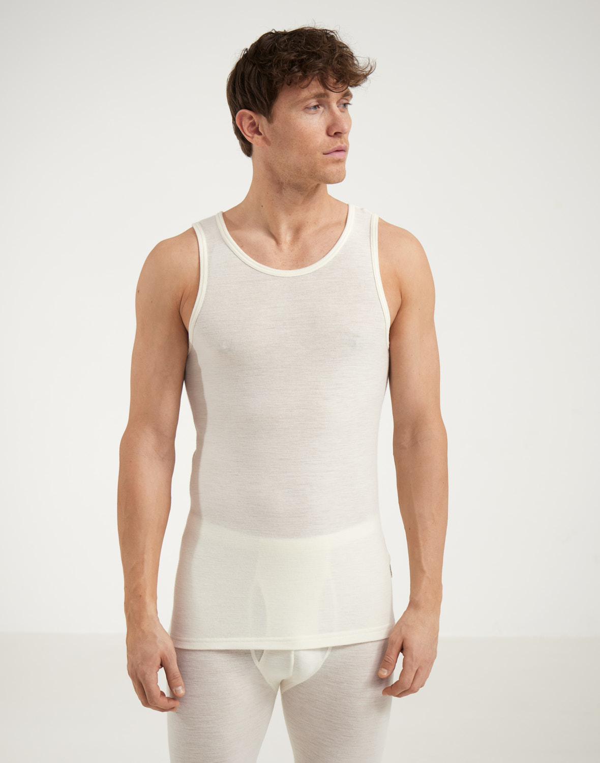 Tanktop van merinowol voor heren in Zwart