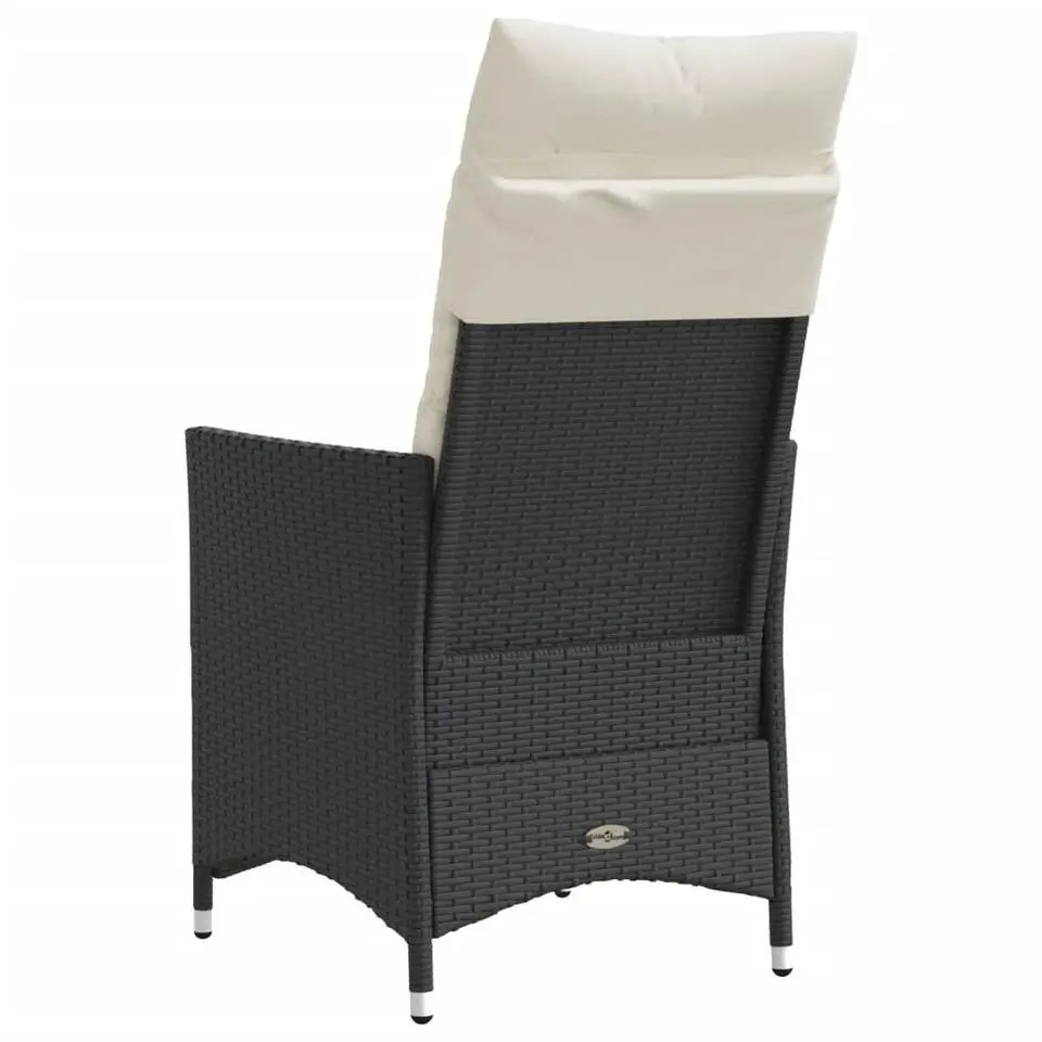vidaXL - Tuinstoel - Zwart - Poly rattan - 2 stuks