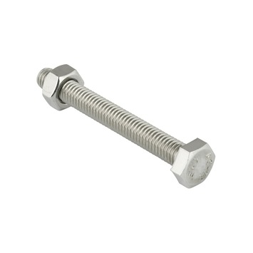 KARWEI zeskantbout voldraad rvs M10x25 mm 8 stuks