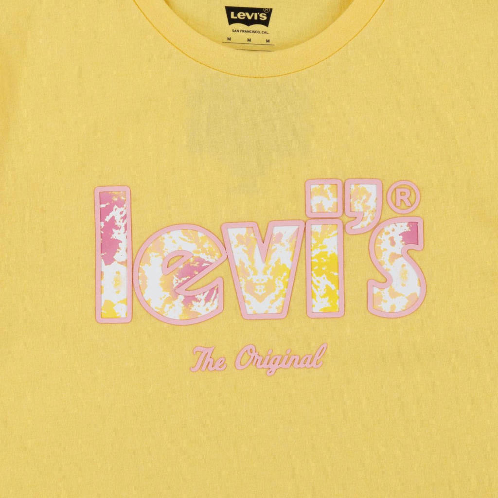 Levi's T-shirt Poster met logo geel