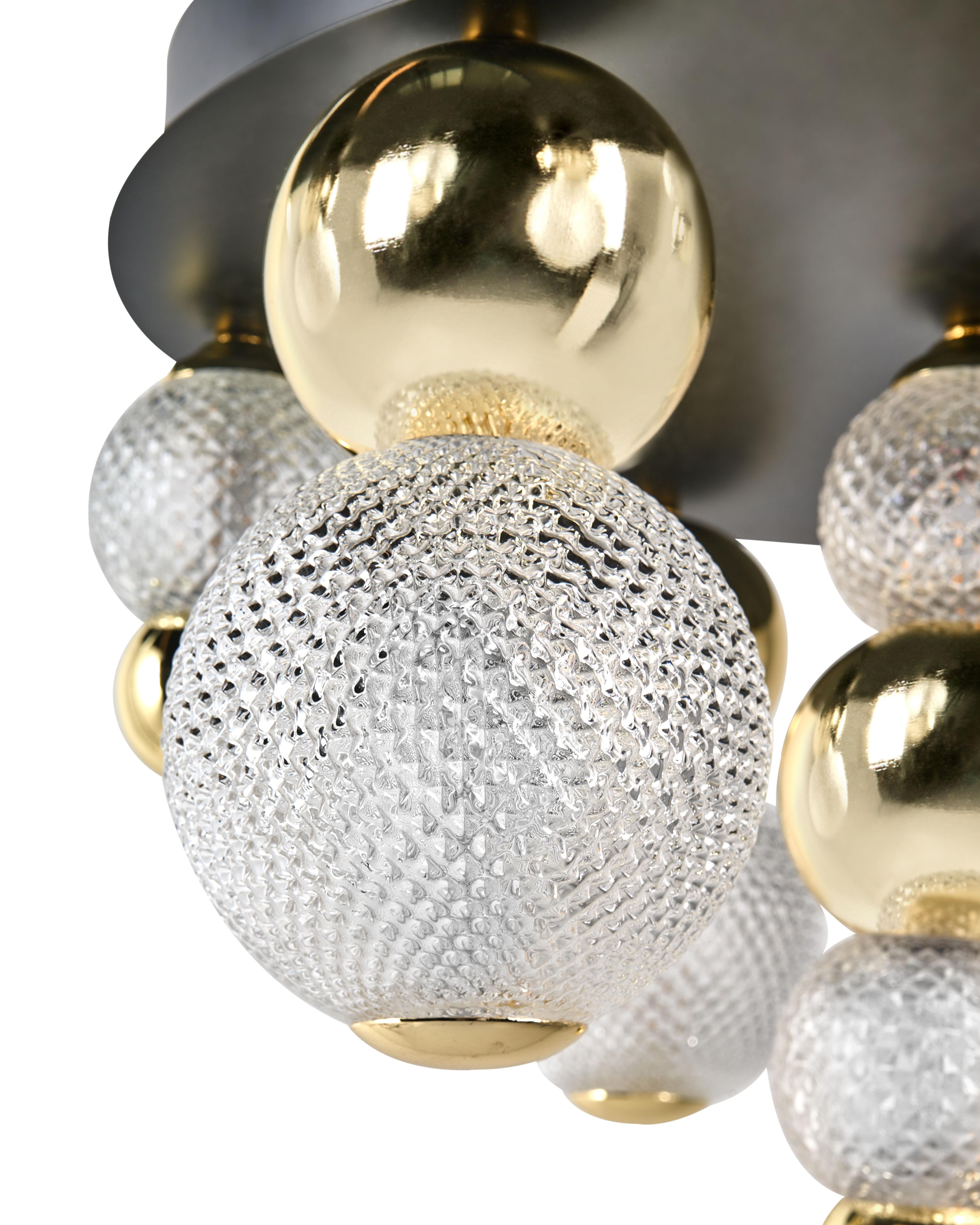 LED plafondlamp SORA Glas Goud