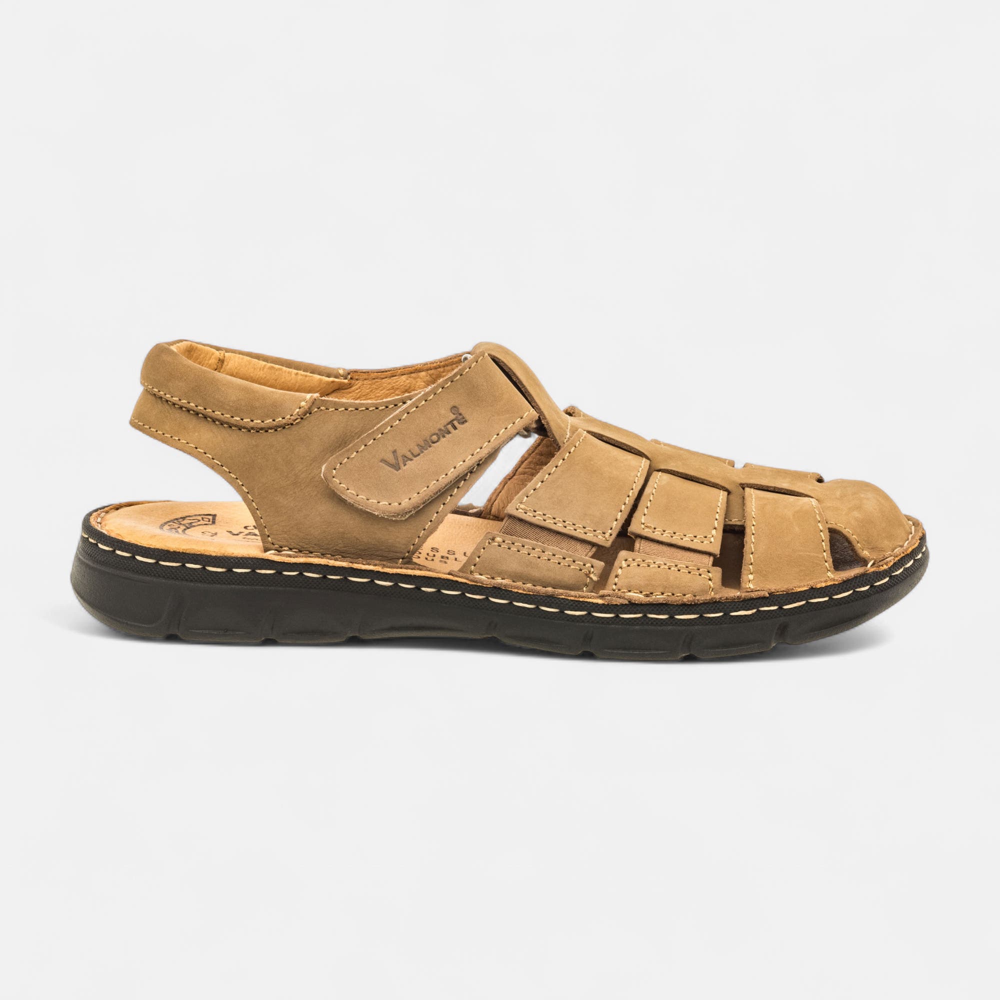 Nu-pieds confort Homme en cuir beige
