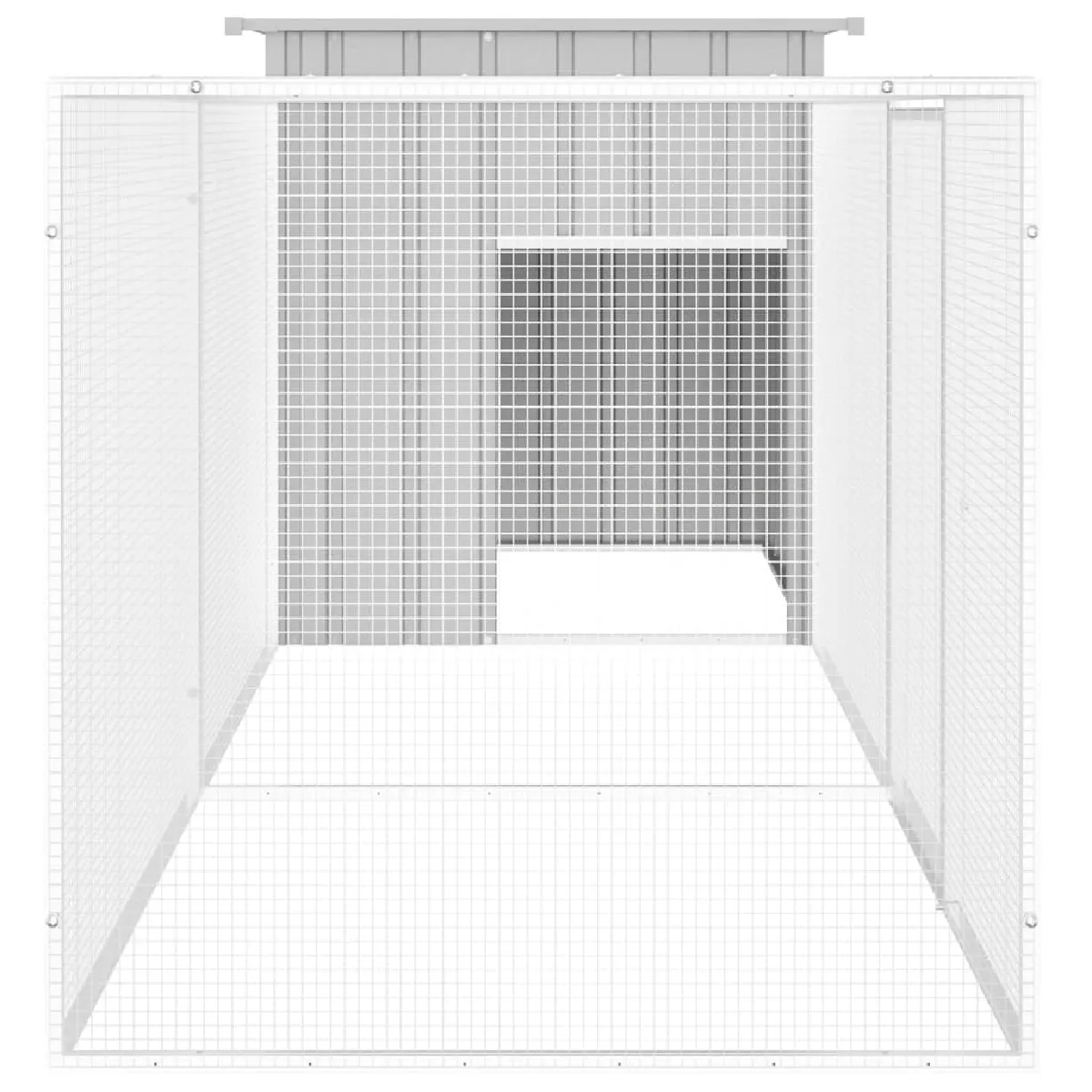 vidaXL Cage pour poules Gris 300x91x100 cm