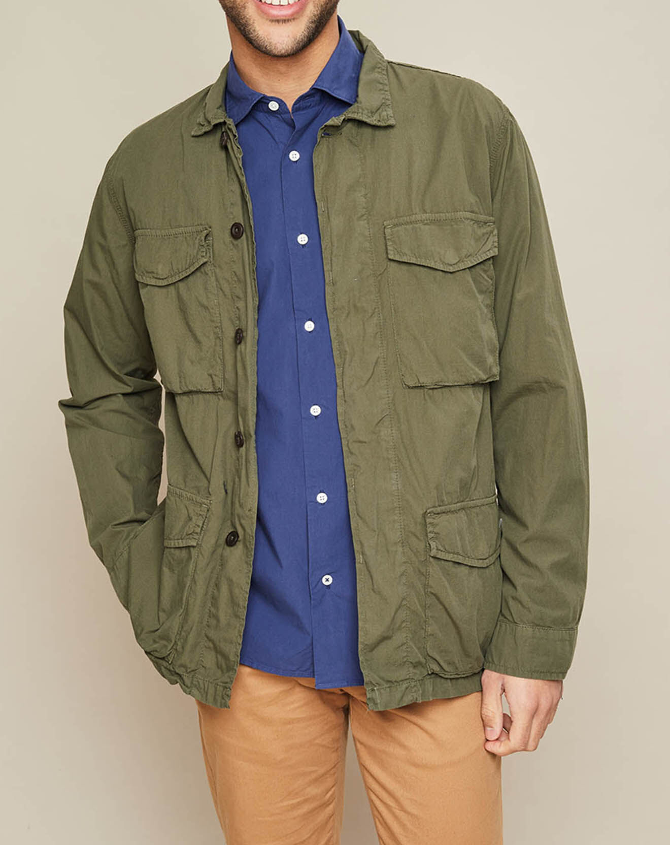 Hartford Veste Jamwood saharienne kaki